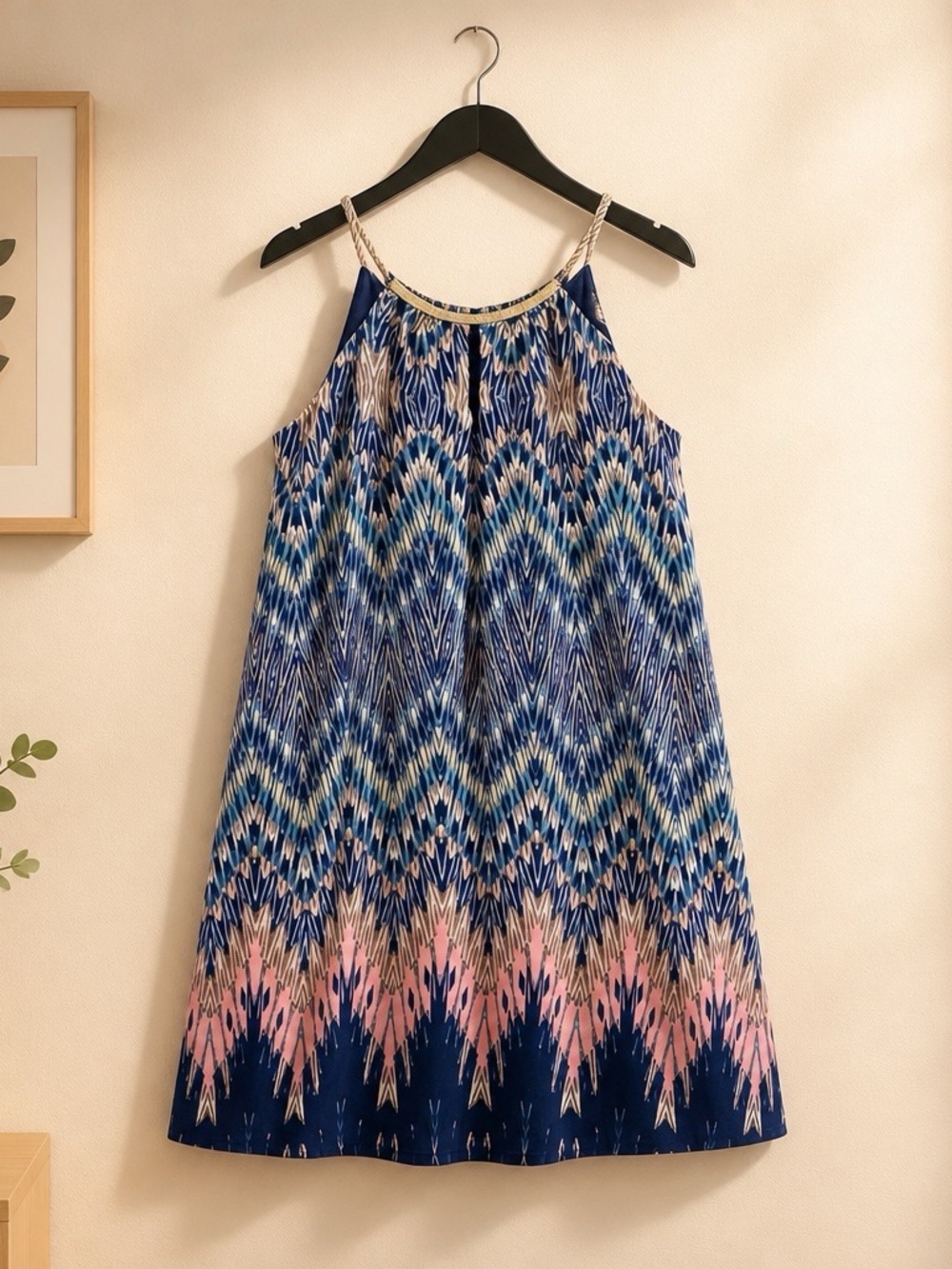 As‎ U Wish Sleeveless Halter Neckline  Mini Dress - Size M